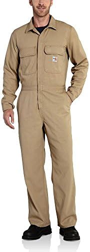 Carhartt Men's Flame Resistant Work Coverall, Khaki, 46 : Amazon